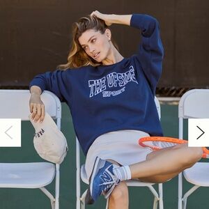 The Upside Ivy League Saturn Crewneck Sweatshirt Navy Size XS